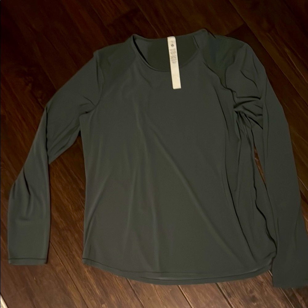 Women's sculpt Long Sleeve Top - army blueish green